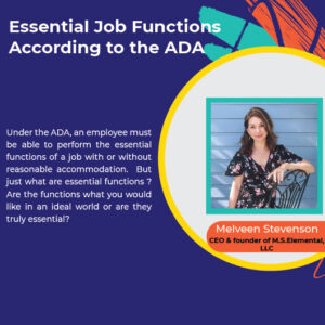 Essential Job Functions According to the ADA