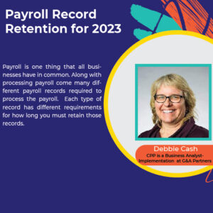 Payroll Record Retention for 2023